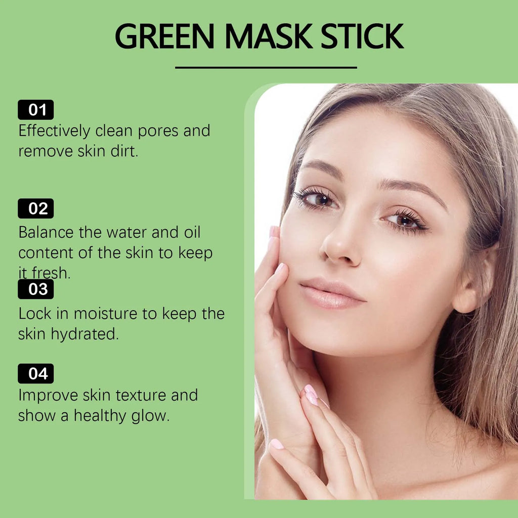 OUHOE Green Tea Solid Face Mask Stick | Pore Cleansing 40g
