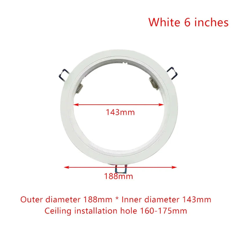 White LED Downlight Adapter Rings – Hole Enlarger & Spotlight Frames
