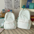 Cute Plaid Polka Dot Backpack – Large Capacity Lightweight