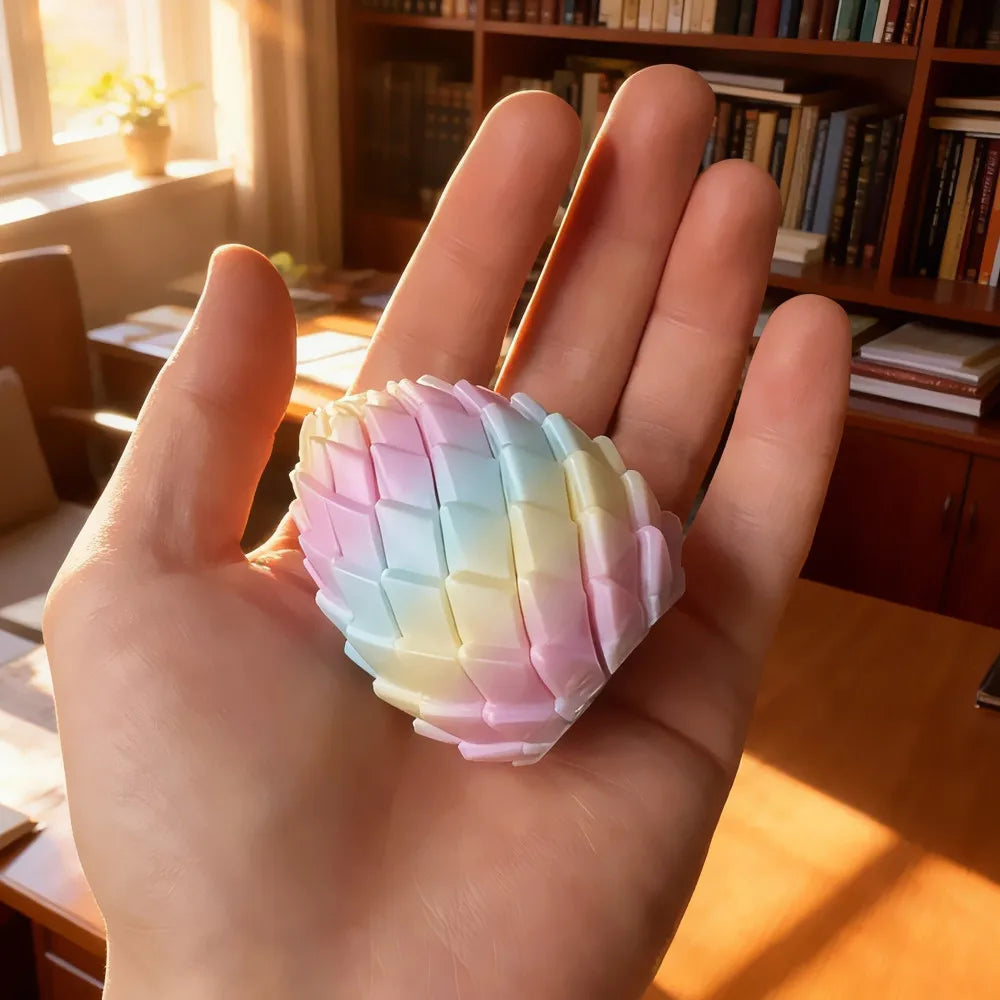 3D Printed Dragon Egg Fidget Toy – Deformable Desk Ornament