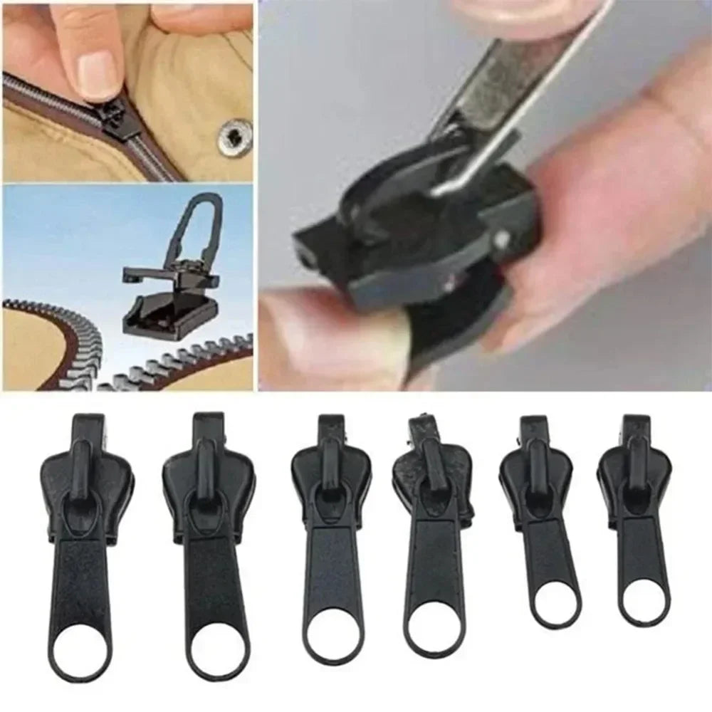 6-Pack Universal Zipper Repair Kit – Replacement Sliders S/M/L