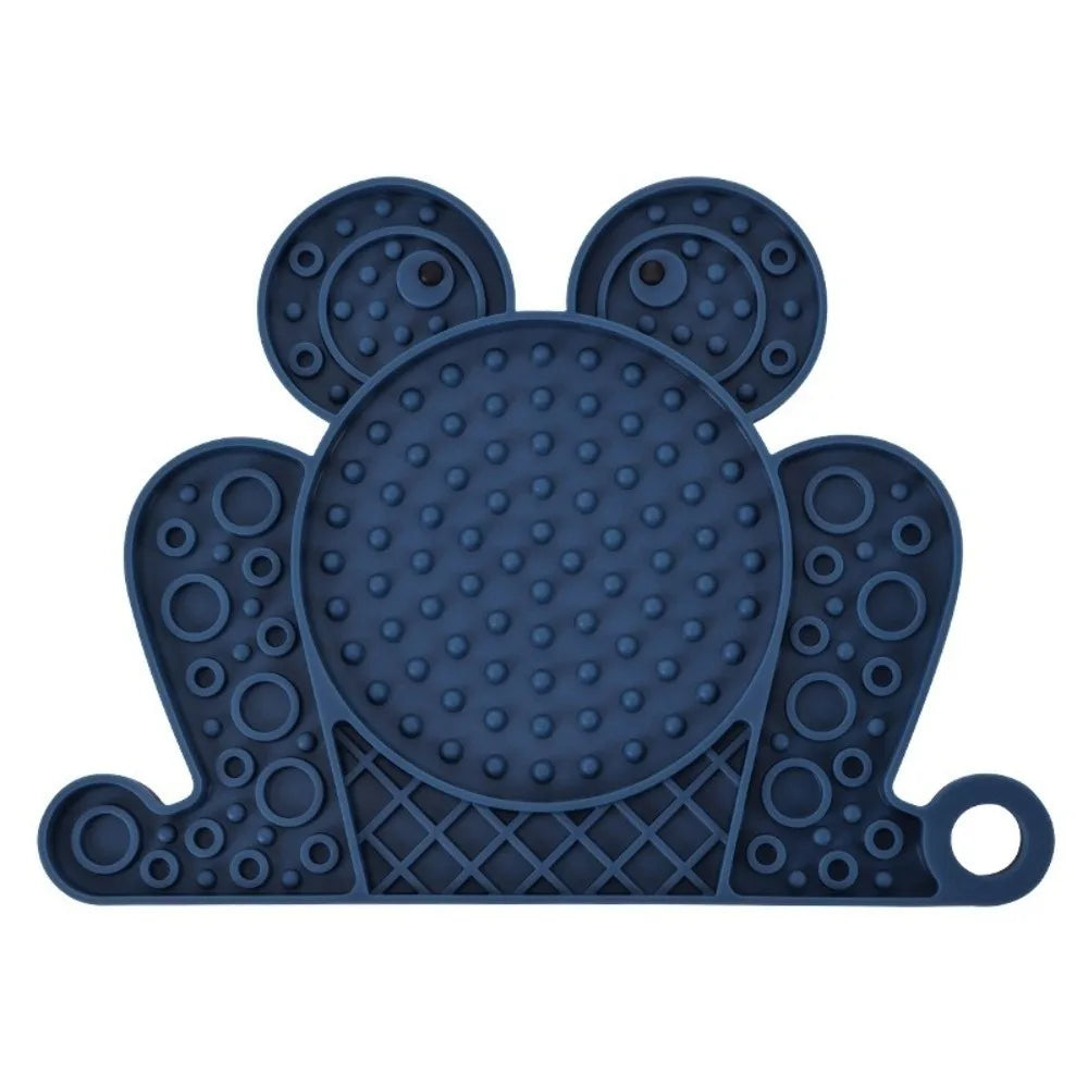 Silicone Slow Feeder Lick Mat – Frog & Fish Shape for Dogs