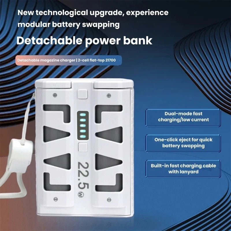 10000mAh Fast Charging Power Bank with Replaceable Batteries