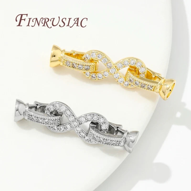 18K Gold Plated Zircon Clasp Connectors – DIY Jewelry Making