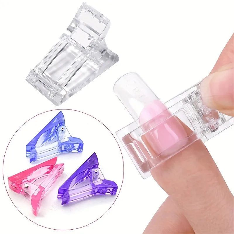 Acrylic Nail Extension Clips – Gel Builder UV Clamp Set