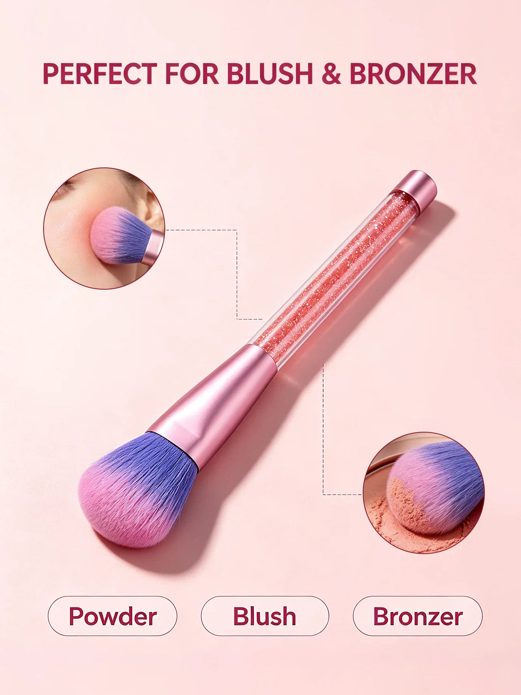 Diamond Handle Blush Brush – Powder, Contour & Highlighter