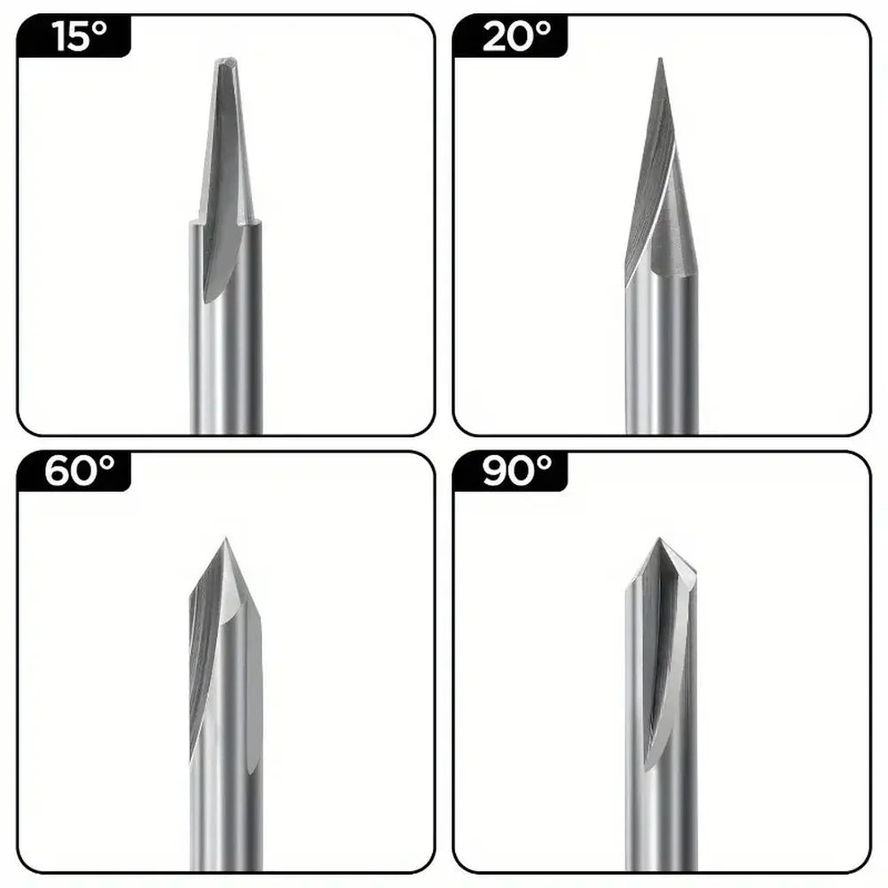V-Shape CNC Engraving Bit Set – Wood, Acrylic, MDF Router Bits