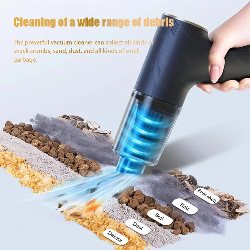 CENRR Cordless Handheld Car Vacuum – Strong Suction, Wireless
