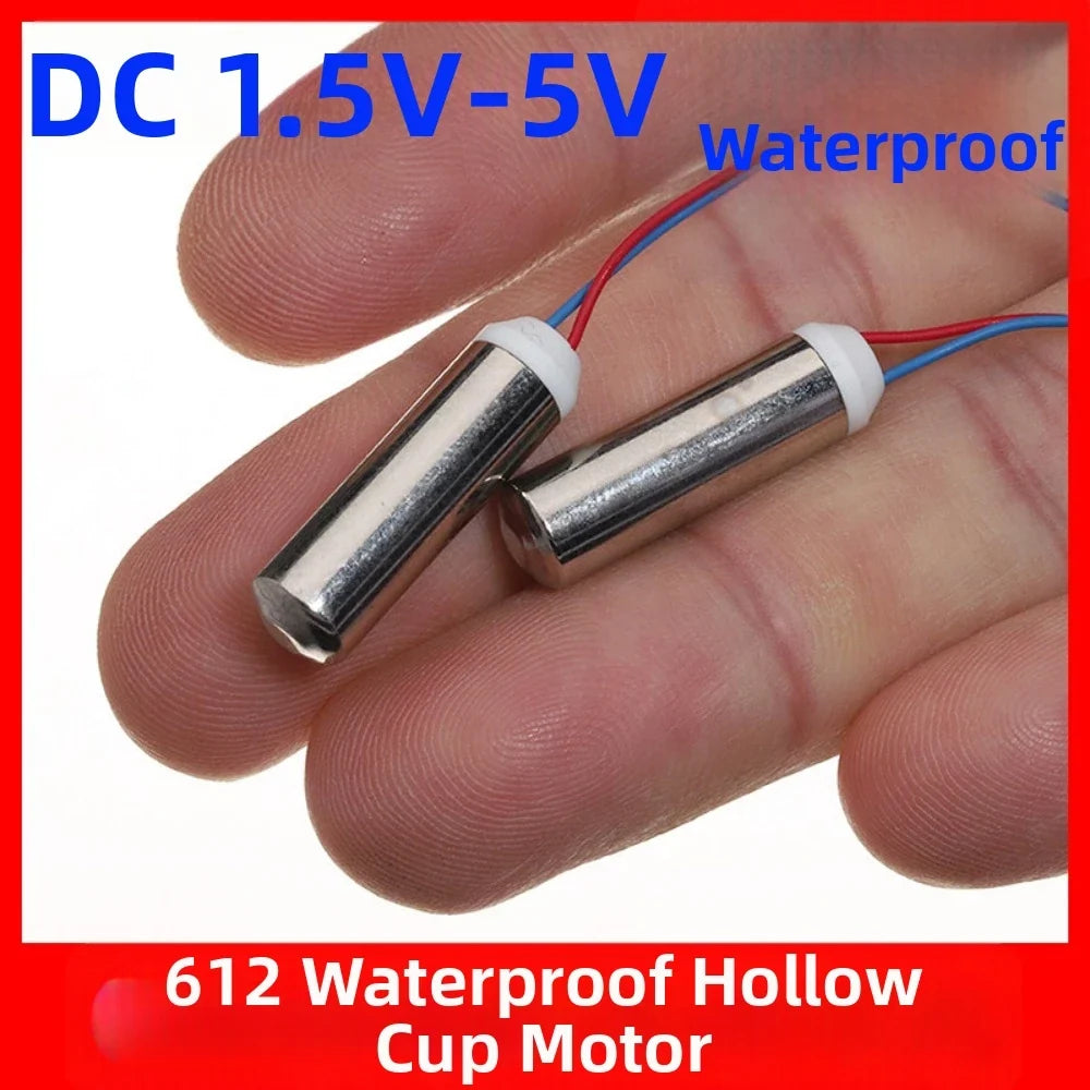 Waterproof 612 Mini Coreless Vibration Motor 6×12mm DC 1.5V–5V