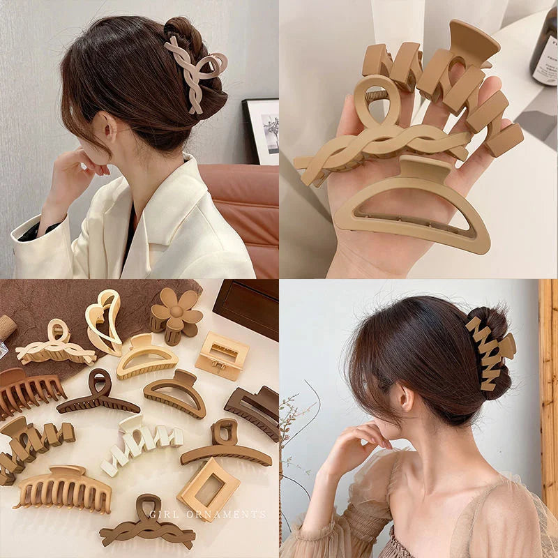 Large Acrylic Hair Claw Clip – Korean Geometric Barrette