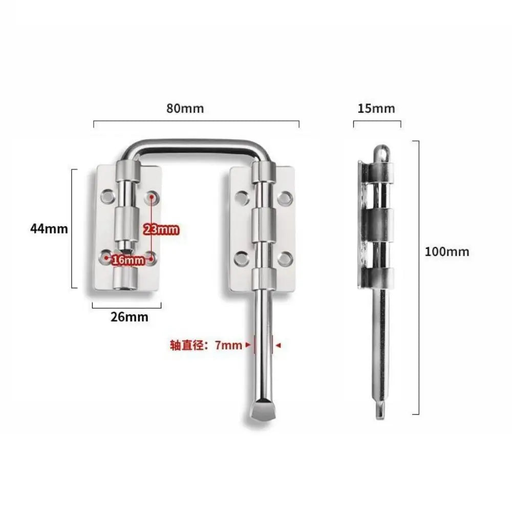 Stainless Steel Door Latch Lock 90/180° Safety Bolt for Gates