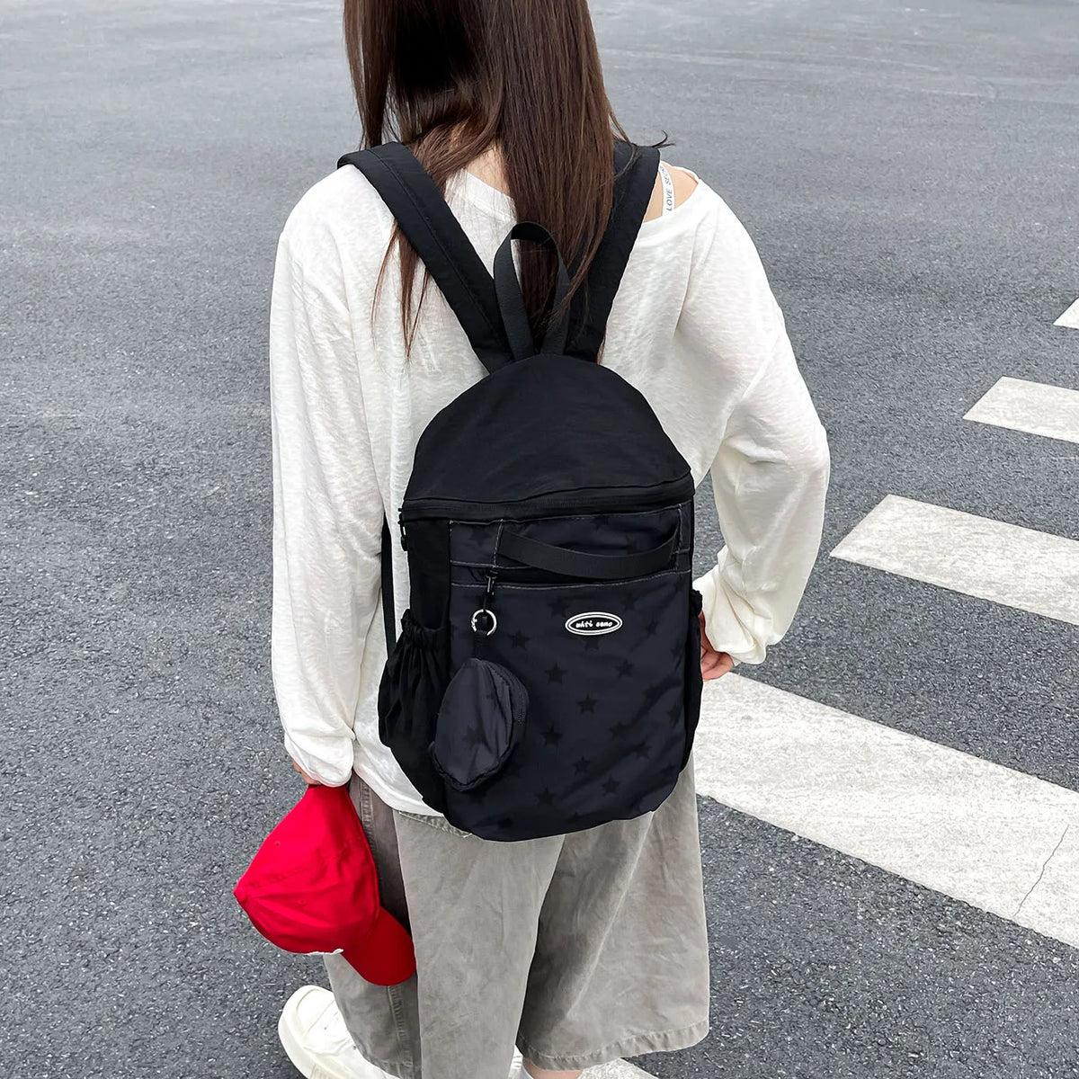 Korean Polka Dot Backpack – Waterproof Women's Hiking & School Bag