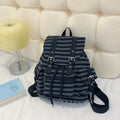 Korean Retro Plaid Canvas Backpack – Stylish & Large Capacity