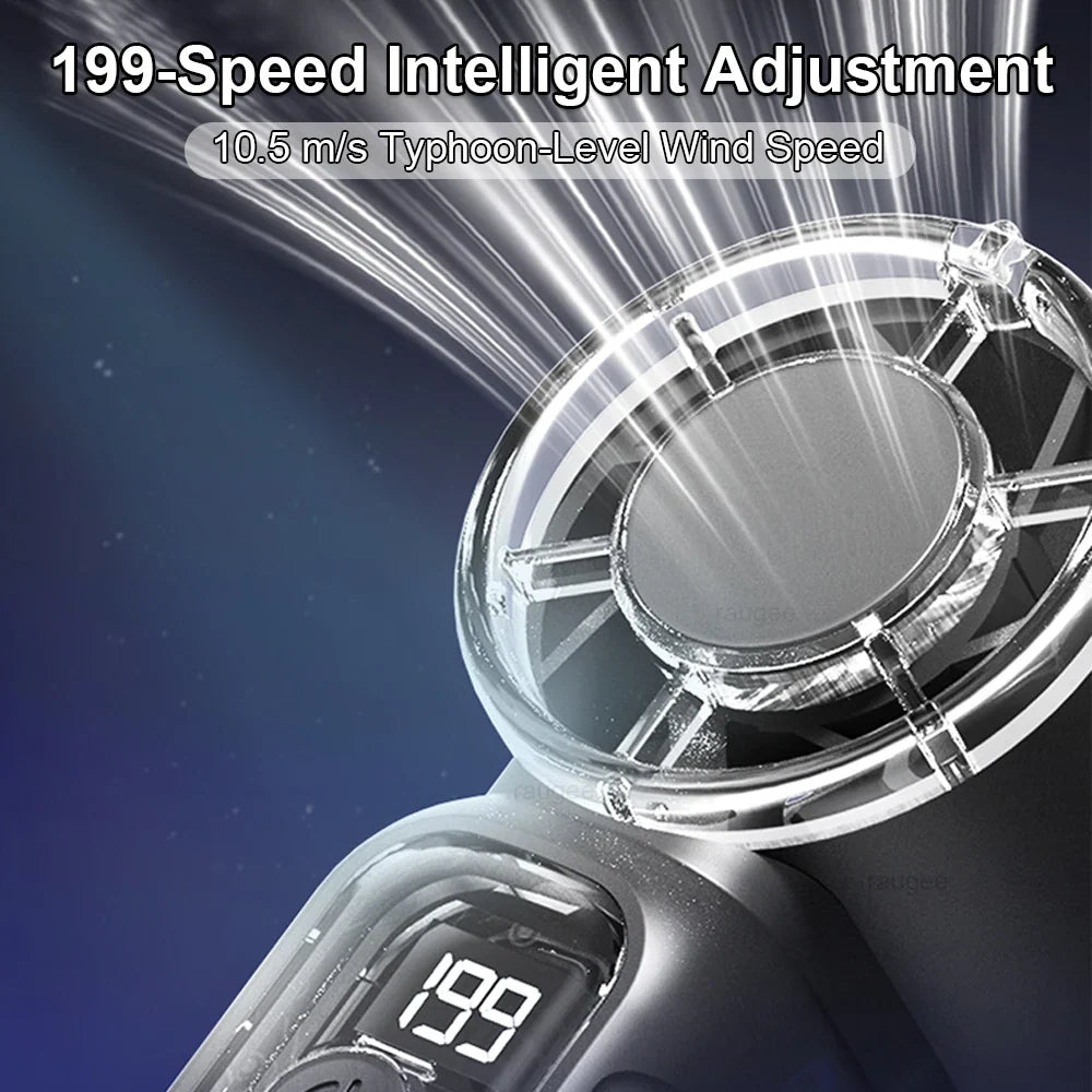 Raugee Mini Handheld Fan USB Rechargeable & Digital Display