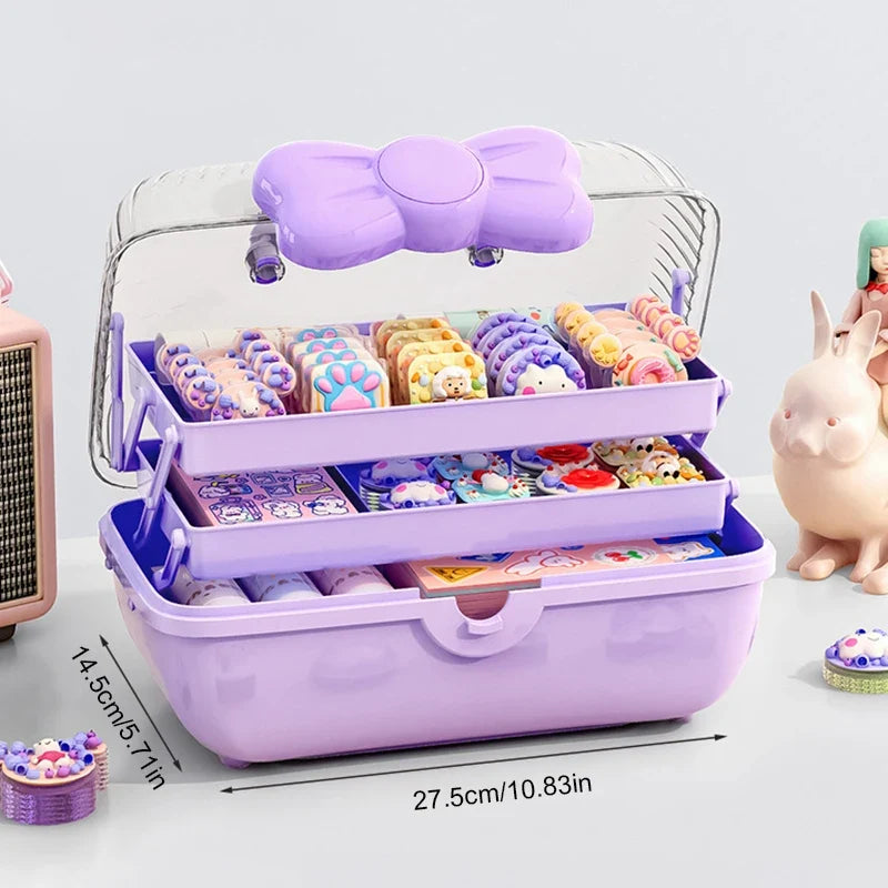 Multi-Layer Hair Accessories Organizer Box for Girls
