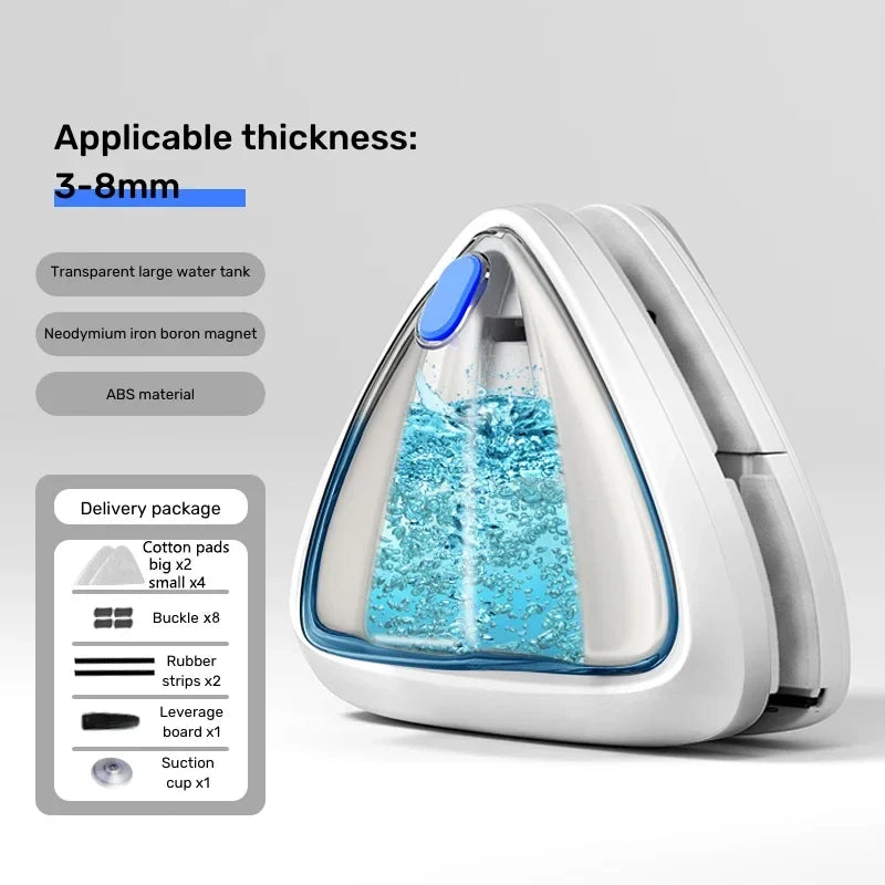 Double-Sided Magnetic Glass Cleaner – Window Wiper for Home