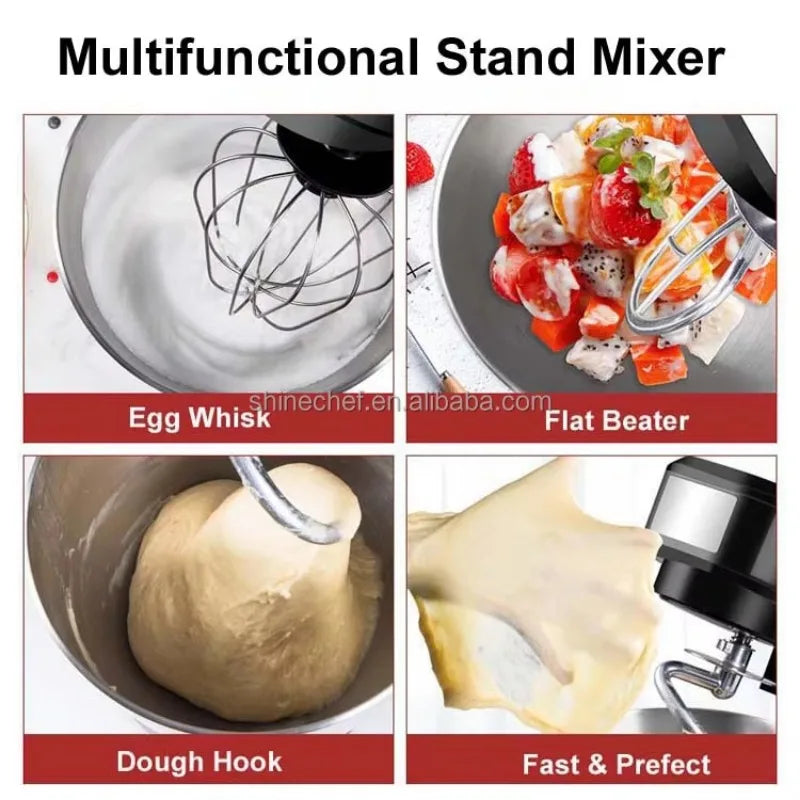 Westchef 4L Planetary Stand Mixer | 6-Speed 500W Tilt-Head
