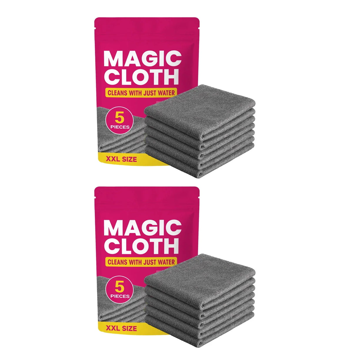 Microfiber Cleaning Cloths 5-Pack | Streak & Lint Free