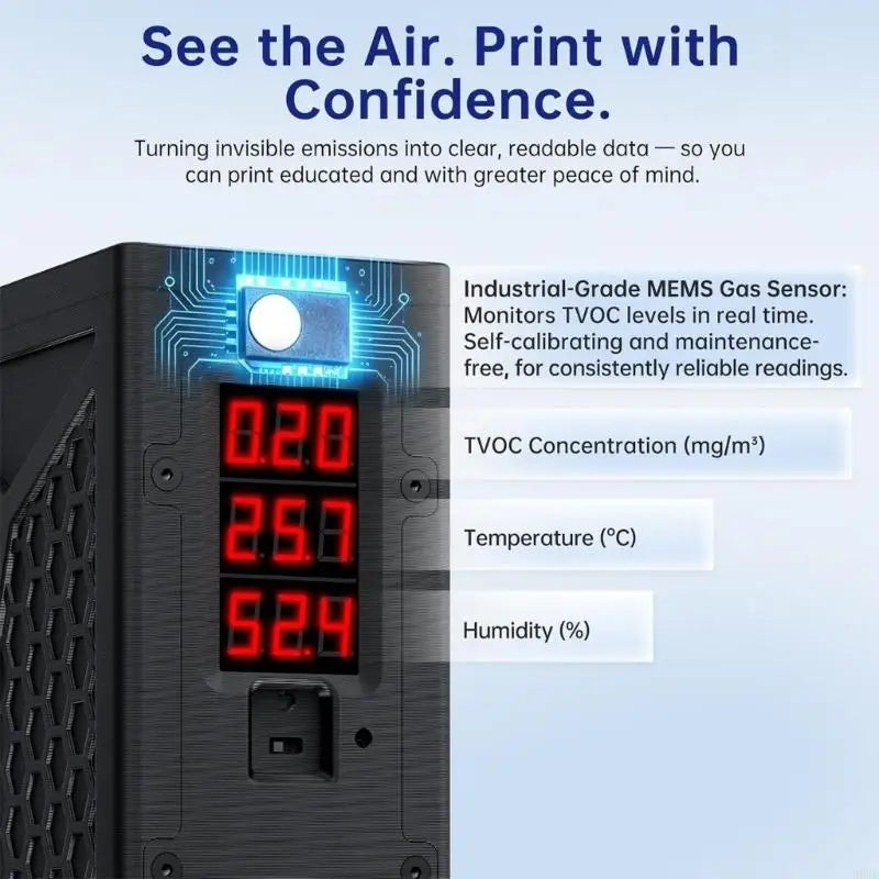 3D Printer Air Filter Module P1S X1C X1E | 3-Stage HEPA 24V