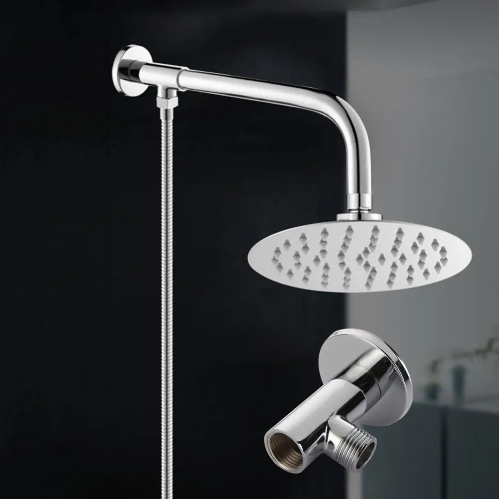 Stainless Steel Shower Arm Extension Pipe & Wall Mount Bracket