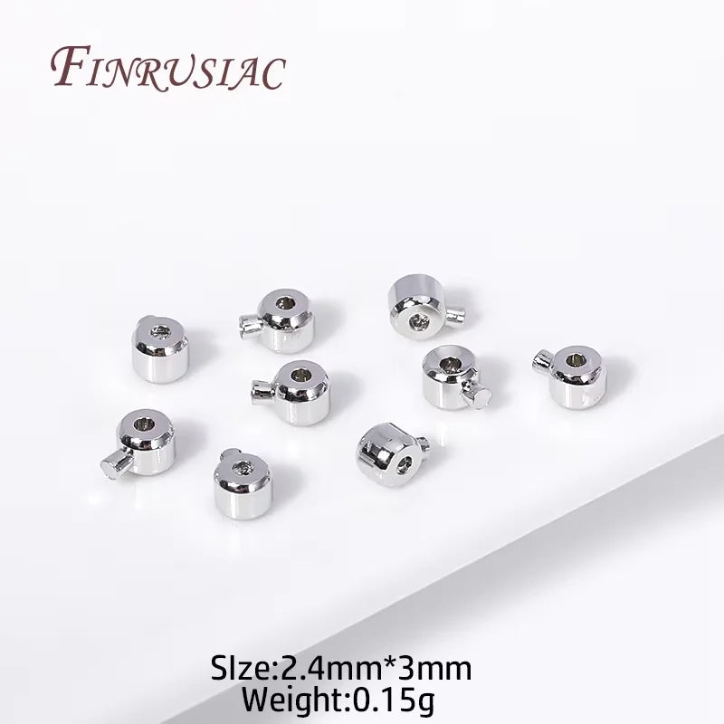 18K Gold Plated Brass Cord End Beads – 4mm DIY Jewelry Findings