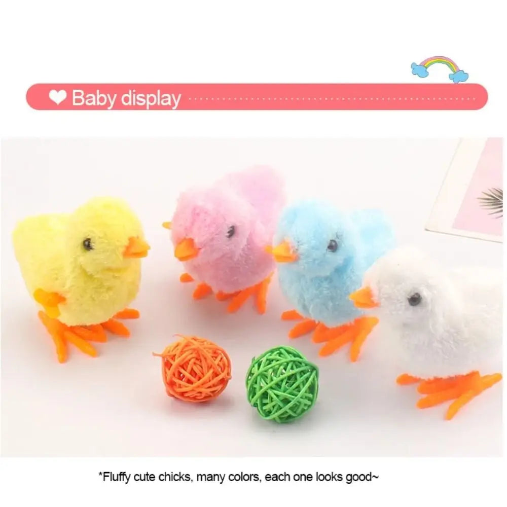 Wind-Up Easter Chick Toy – Plush Hopping Chick Decoration