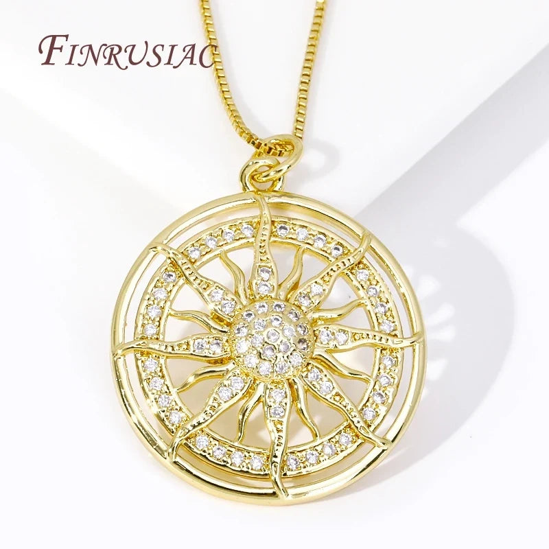 18K Gold Sun Charm Pendants – DIY Jewelry Making | FINRUSIAC