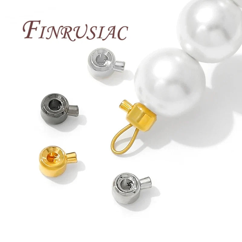 18K Gold Plated Crimp Tube End Beads for Jewelry Making – 100pcs