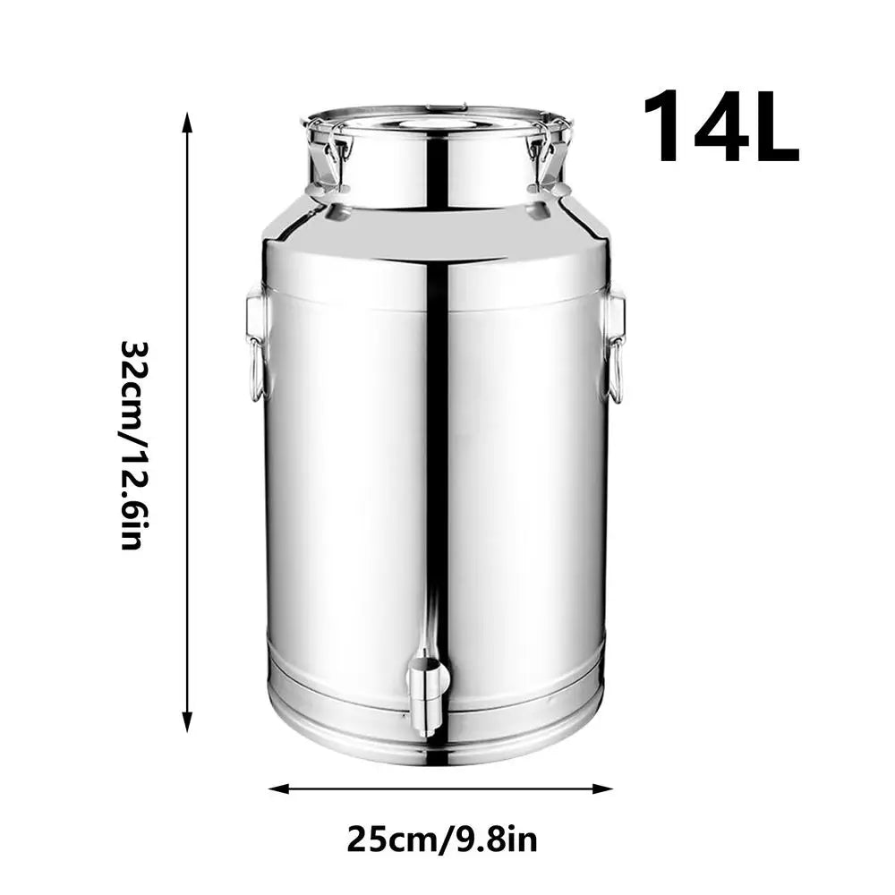 Stainless Steel Airtight Storage Barrel with Faucet 5L 9L 14L