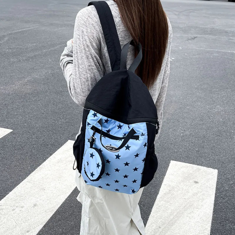 Korean Polka Dot Backpack – Waterproof Women's Hiking & School Bag