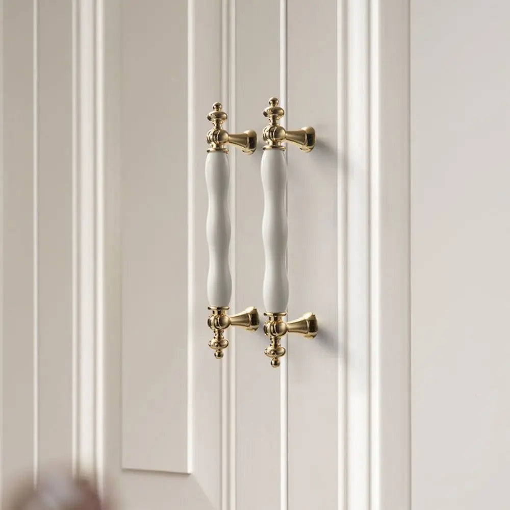 Modern Ceramic Cabinet Handles – Gold & Silver Drawer Pulls