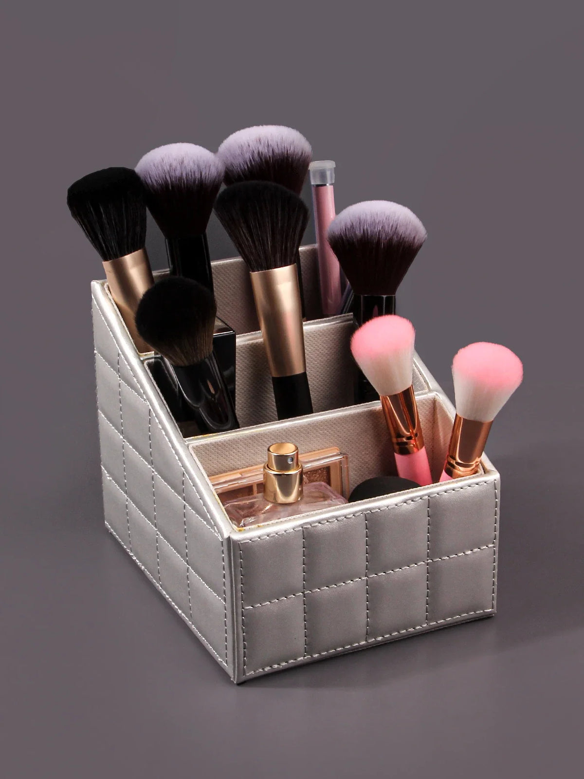 3-Tier PU Makeup Brush & Stationery Storage Box | Nixie