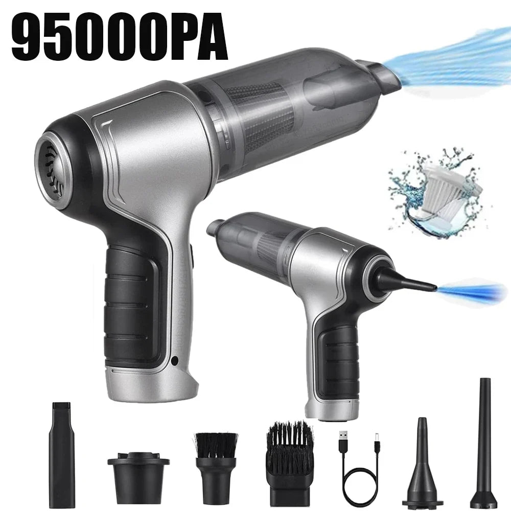 Raugee Cordless Handheld Car Vacuum – Strong Suction, 6+ Nozzles