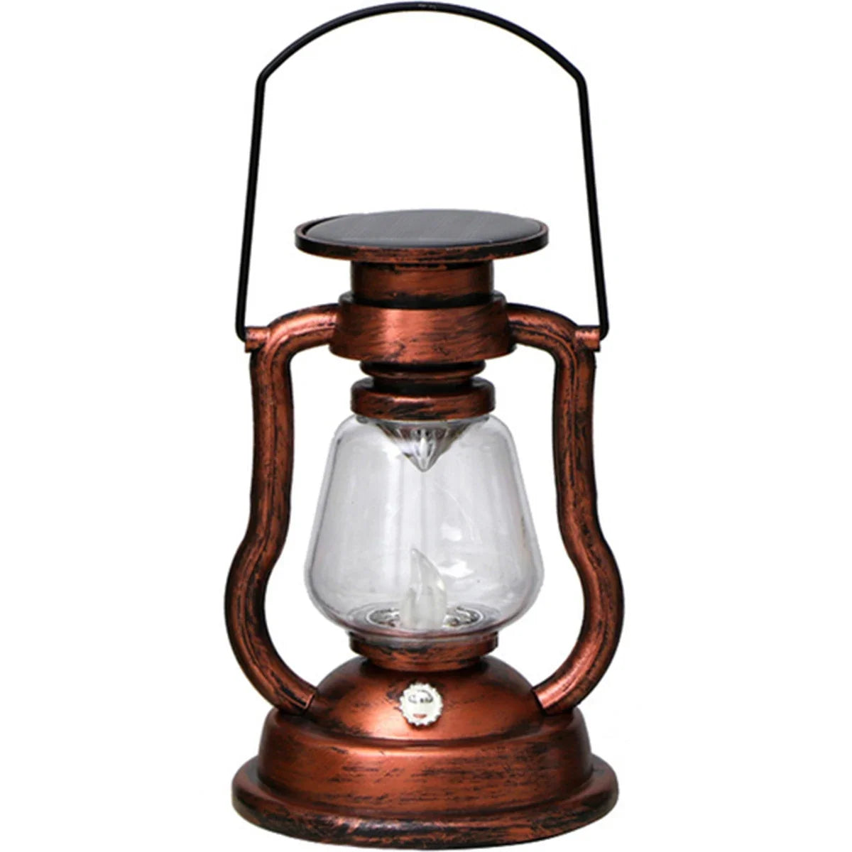 Retro Solar LED Hanging Lantern | Flickering Flameless Outdoor Light