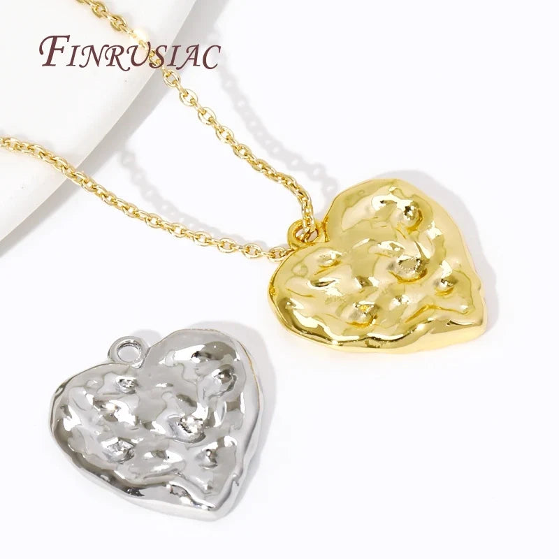 Heart Charms 18K Gold Plated & Rhodium Pendants | DIY Jewelry