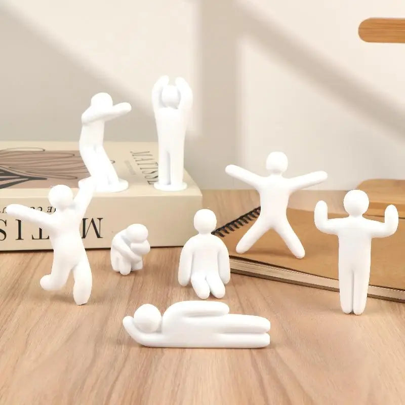 3D Printed Mini Human Figurines – DIY Paintable Statues (3/8 Pcs)