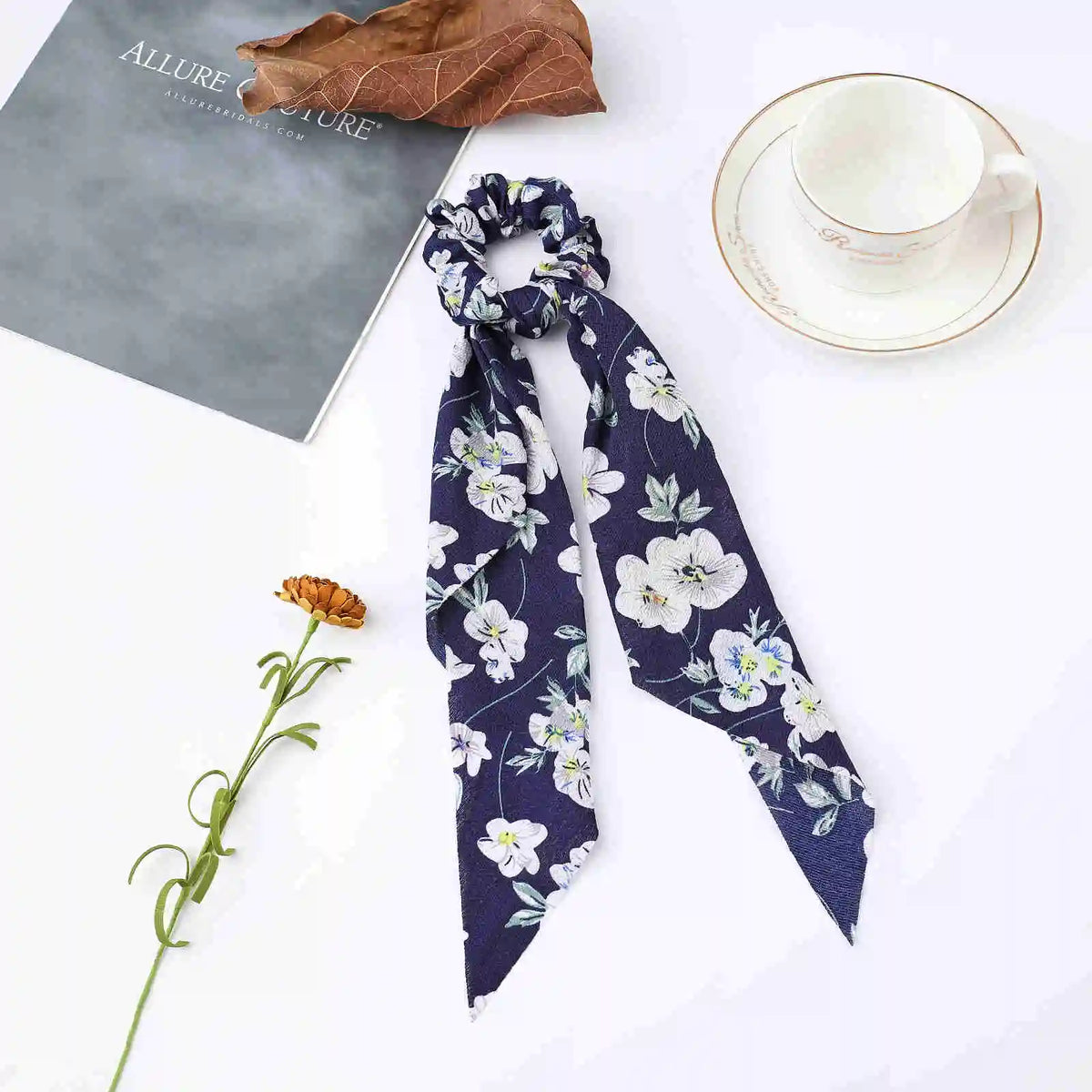 Korean Polka Dot Scrunchies – Women's Elastic Hair Ties & Scarf