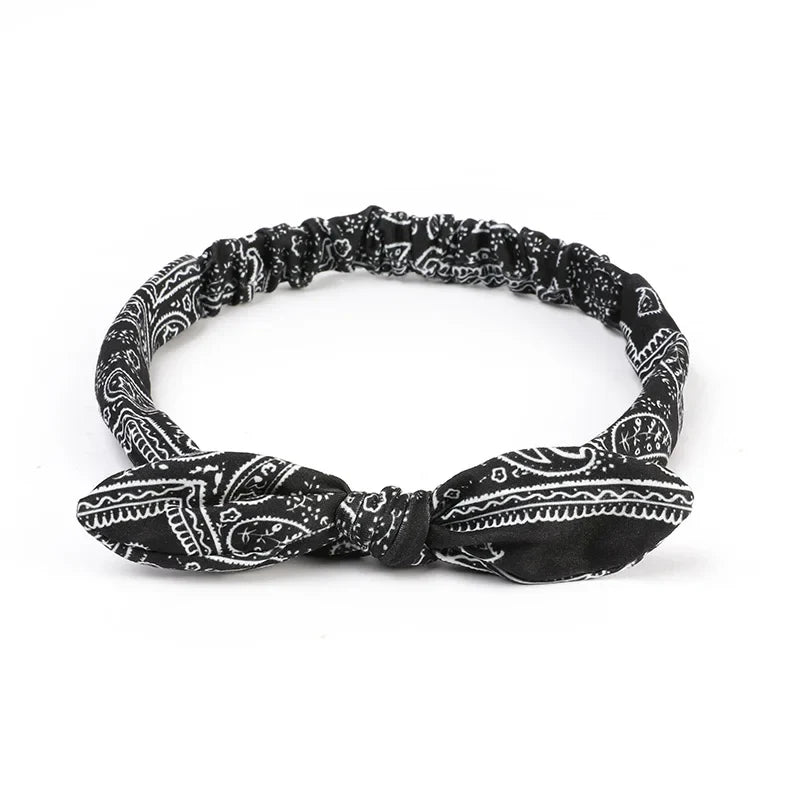 Paisley Knotted Turban Headband – Boho Hair Wrap for Women