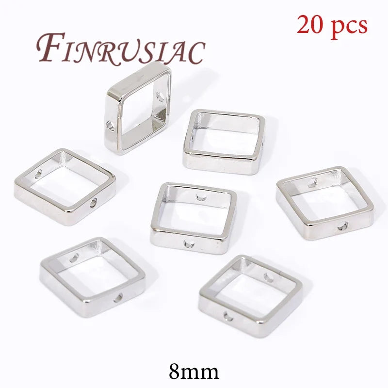 20Pcs 18K Gold Plated Bead Frames & Spacer Connectors DIY