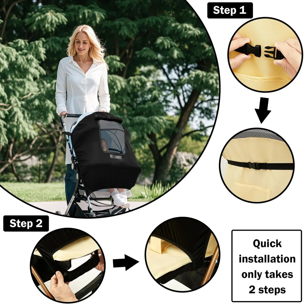 Universal Baby Stroller Sun Shade Canopy – Breathable Parasol