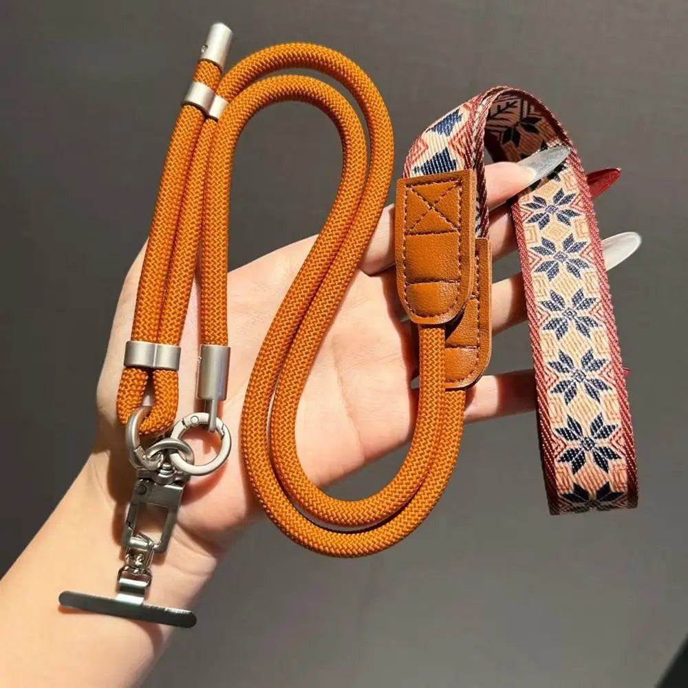 Universal Adjustable Phone Lanyard Strap – Metal Hook, 360° Rotation