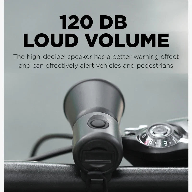 120dB Electric Bike Horn – Loud Bicycle Safety Bell