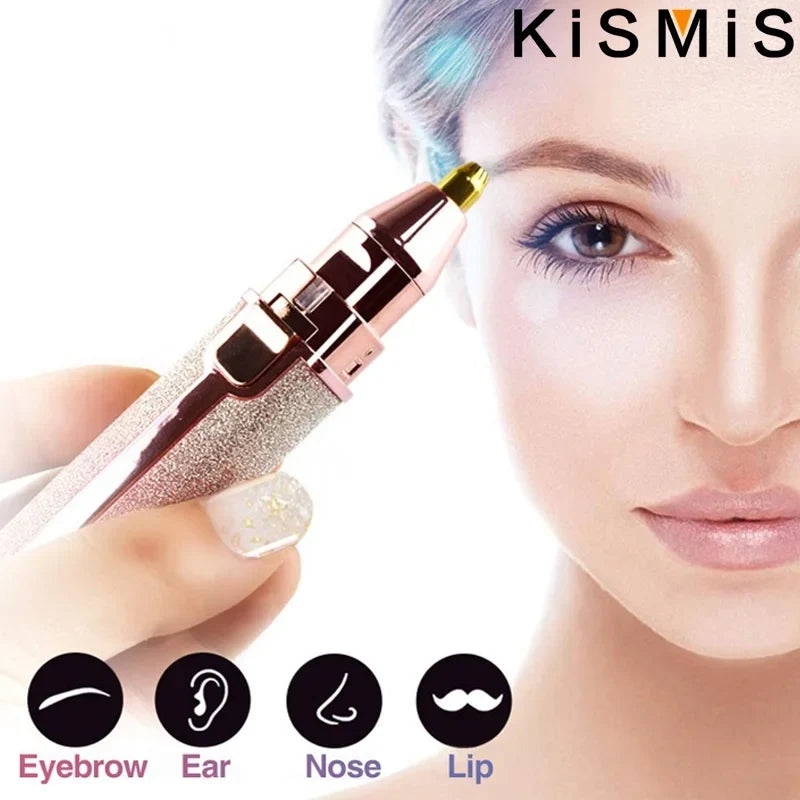2-in-1 Electric Eyebrow & Facial Hair Trimmer USB Rechargeable