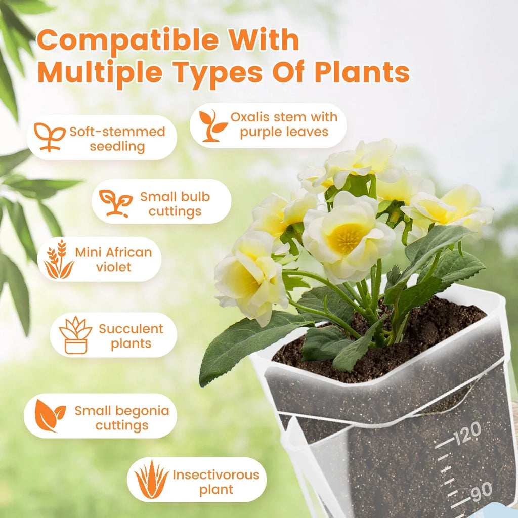 12-Pack Self Watering Plant Pots – Double Layer Nursery Pots