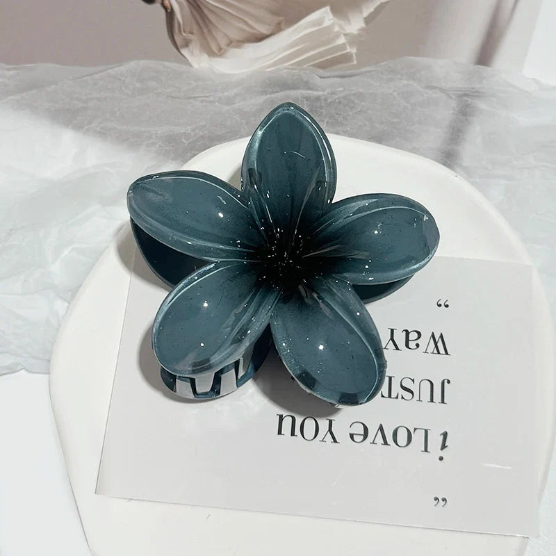 Korean Hawaiian Gradient Flower Hair Claw Clip for Women