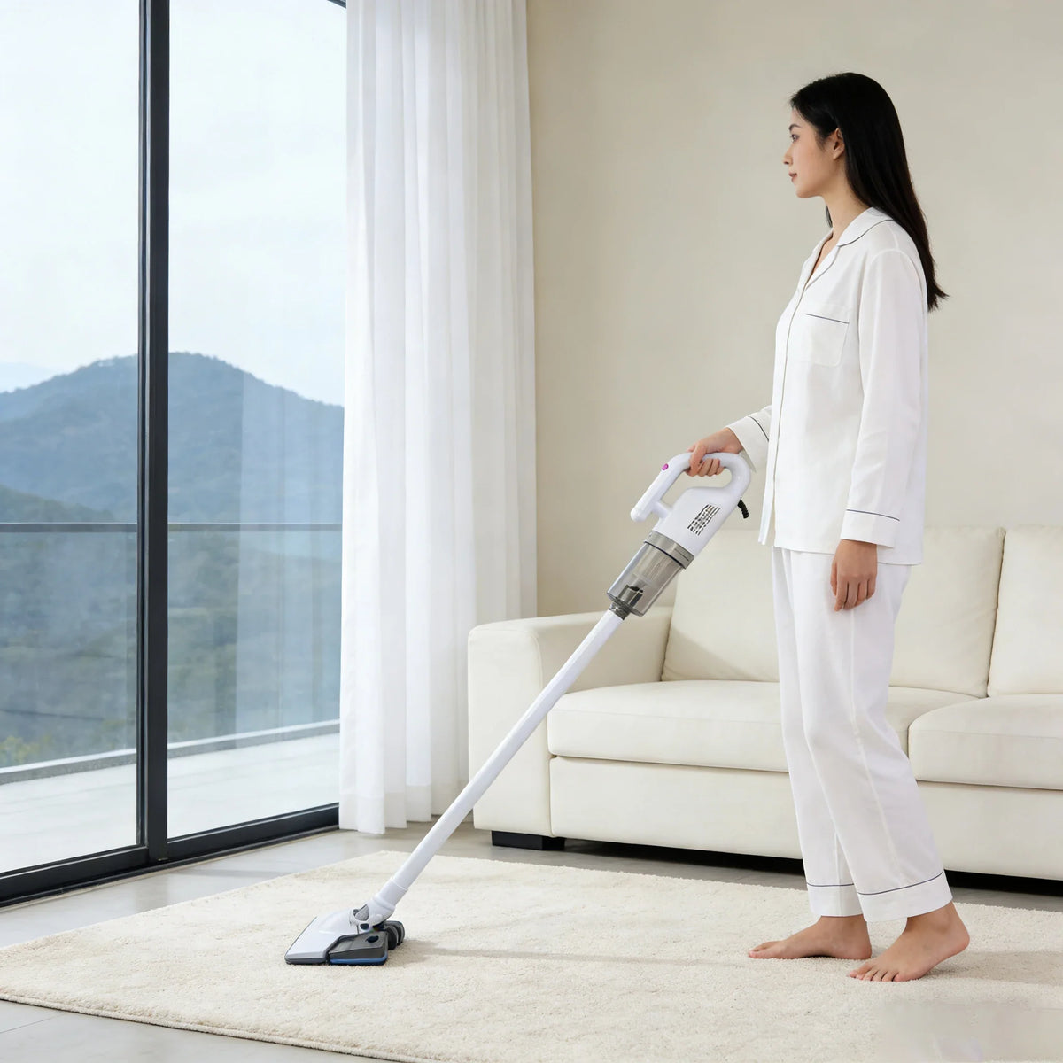 Wireless Handheld Bagless Vacuum – 22kPa 60-Min Battery Runtime
