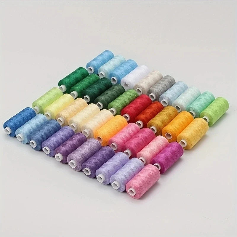 100-Color Polyester Sewing Thread Set 402 – 400 Yards Each