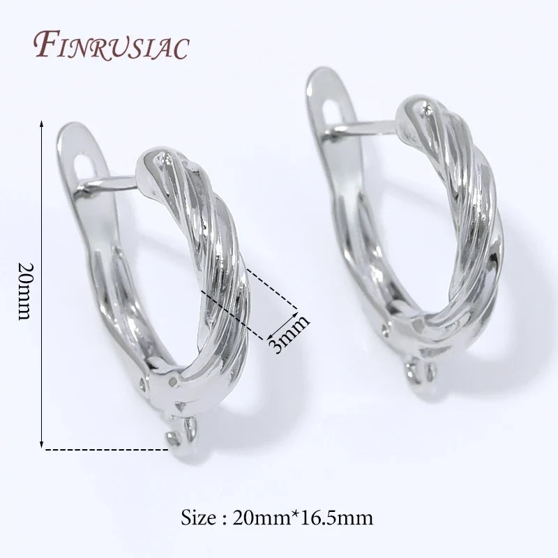 18K Gold Plated Water Drop Huggie Earring Clasp – Pearl Post
