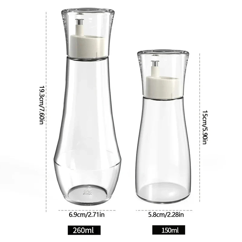 Refillable Glass Mouthwash Dispenser with Lid – 5 & 8.8 oz
