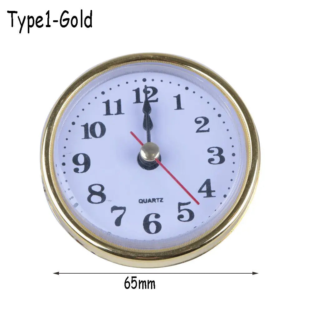 Roman Numeral Quartz Clock Insert – Gold Trim DIY Movement